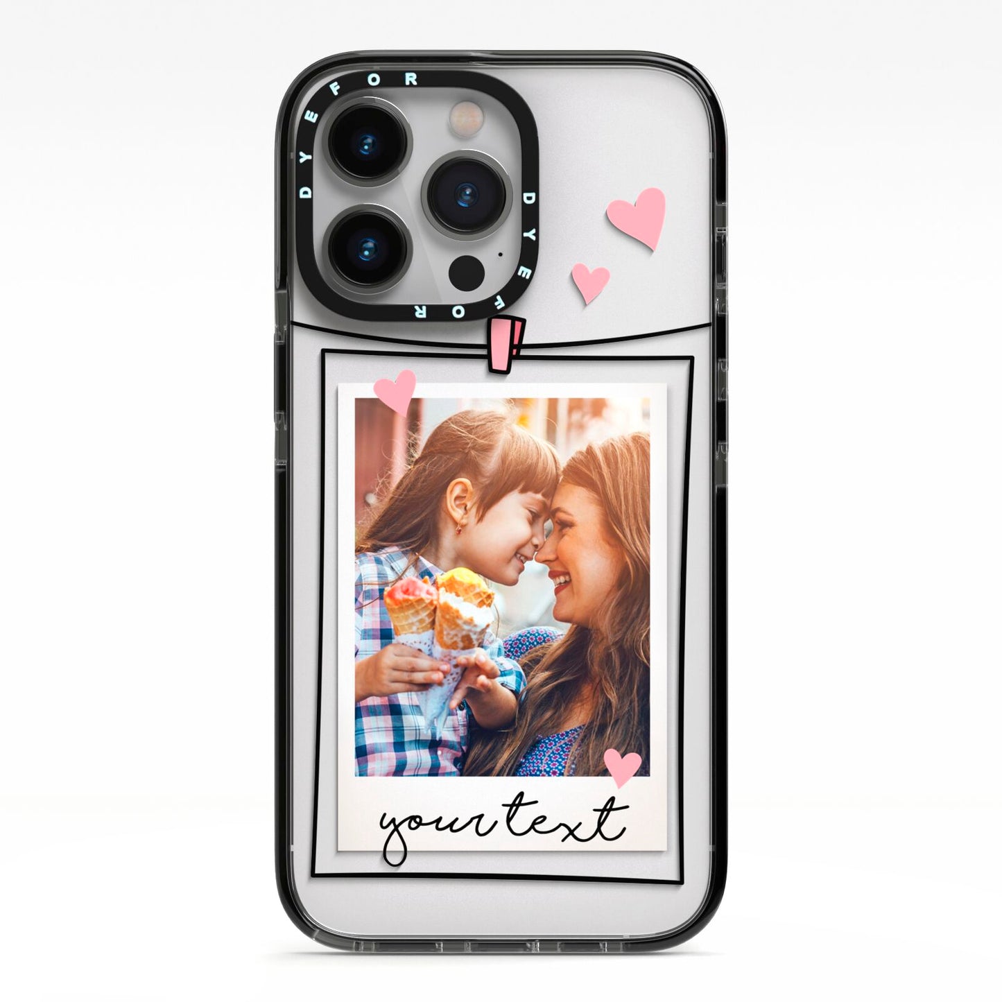 Mother s Day Photo iPhone 13 Pro Black Impact Case on Silver phone