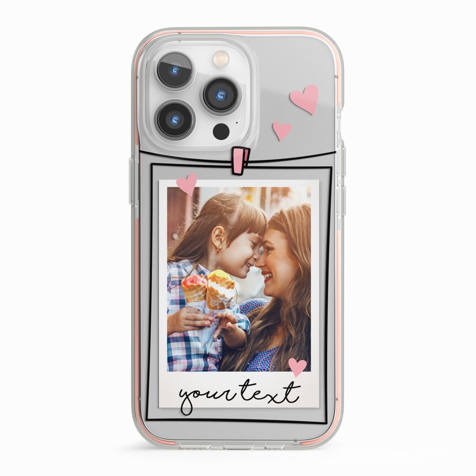 Mother s Day Photo iPhone 13 Pro TPU Impact Case with Pink Edges