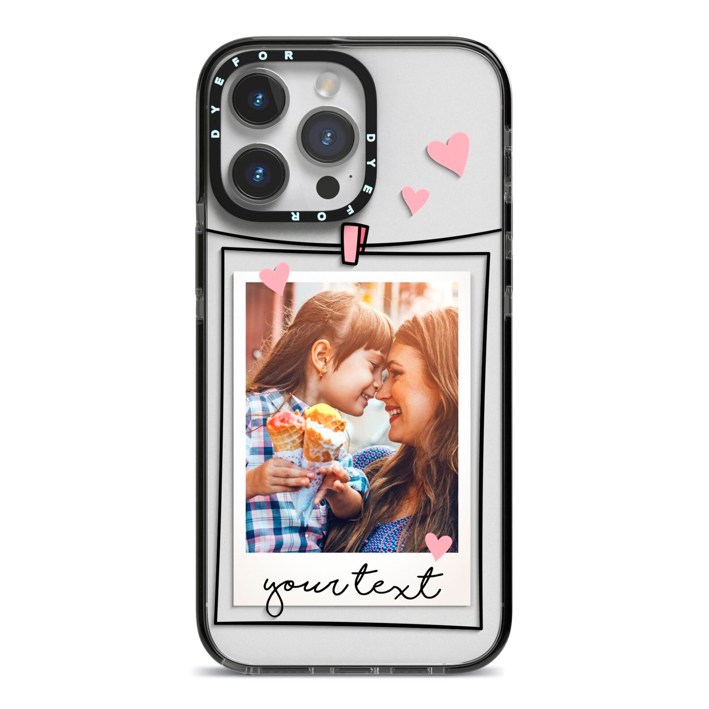 Mother s Day Photo iPhone 14 Pro Max Black Impact Case on Silver phone