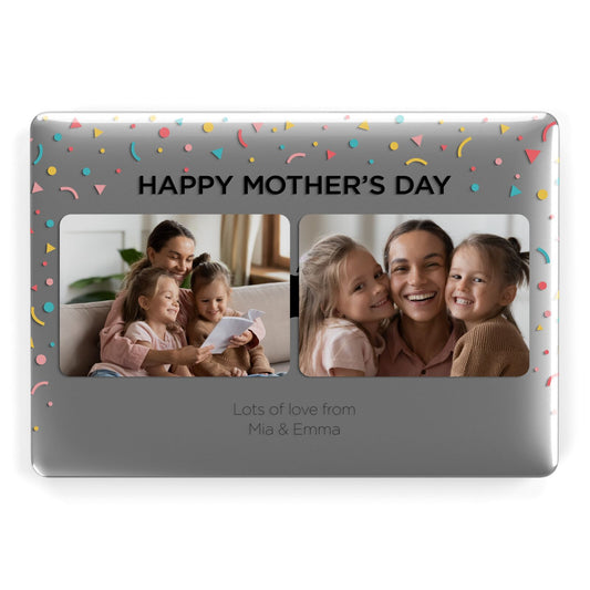 Mothers Day Confetti Photos with Names Apple MacBook Case