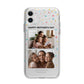 Mothers Day Confetti Photos with Names Apple iPhone 11 in White with Bumper Case