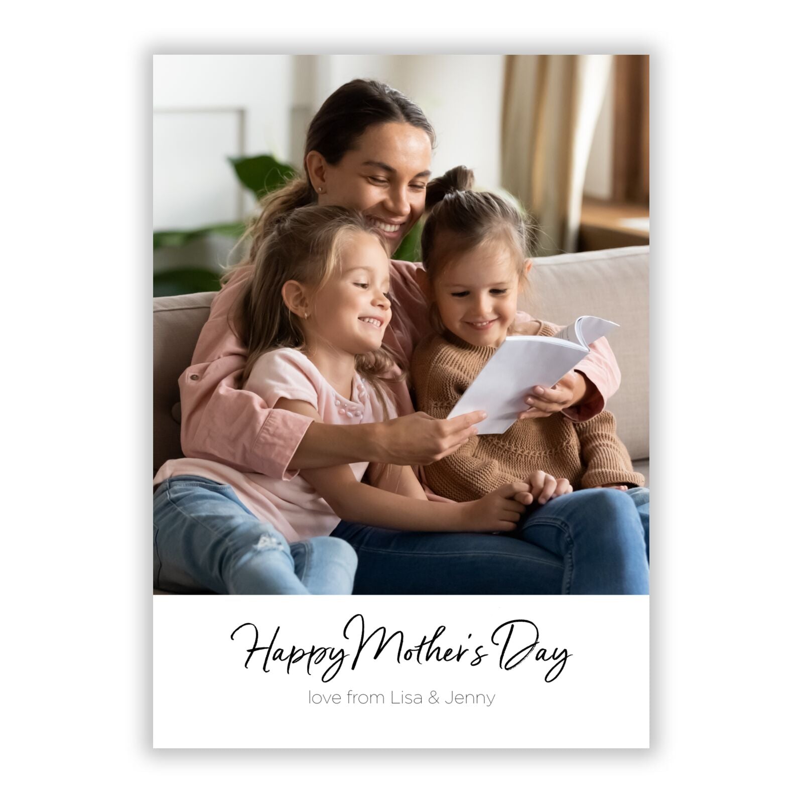 Mothers Day Family Photo A5 Flat Greetings Card