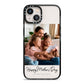 Mothers Day Family Photo iPhone 13 Black Impact Case on Silver phone