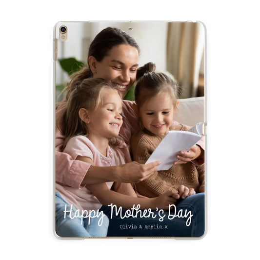 Mothers Day Family Photo with Names Apple iPad Gold Case