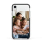Mothers Day Family Photo with Names Apple iPhone XR Impact Case Black Edge on Silver Phone