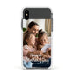 Mothers Day Family Photo with Names Apple iPhone Xs Impact Case White Edge on Black Phone