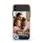 Mothers Day Family Photo with Names Apple iPhone Xs Max Impact Case Pink Edge on Black Phone