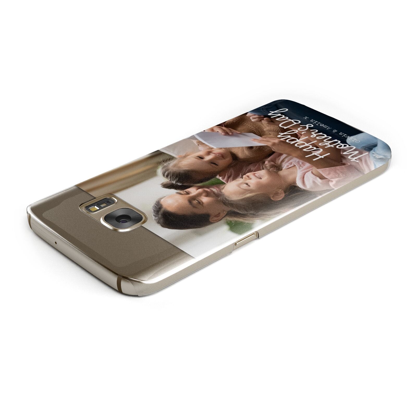 Mothers Day Family Photo with Names Samsung Galaxy Case Top Cutout