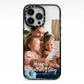 Mothers Day Family Photo with Names iPhone 13 Pro Black Impact Case on Silver phone