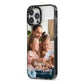 Mothers Day Family Photo with Names iPhone 13 Pro Max Black Impact Case Side Angle on Silver phone