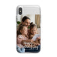 Mothers Day Family Photo with Names iPhone X Bumper Case on Silver iPhone Alternative Image 1