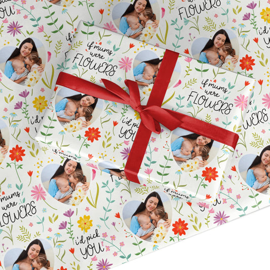 Mothers Day Floral Custom Wrapping Paper
