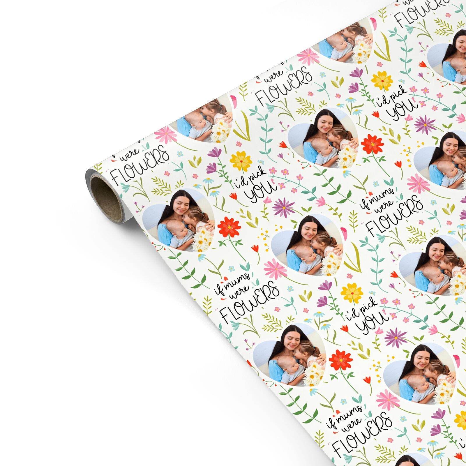 Mothers Day Floral Personalised Gift Wrap