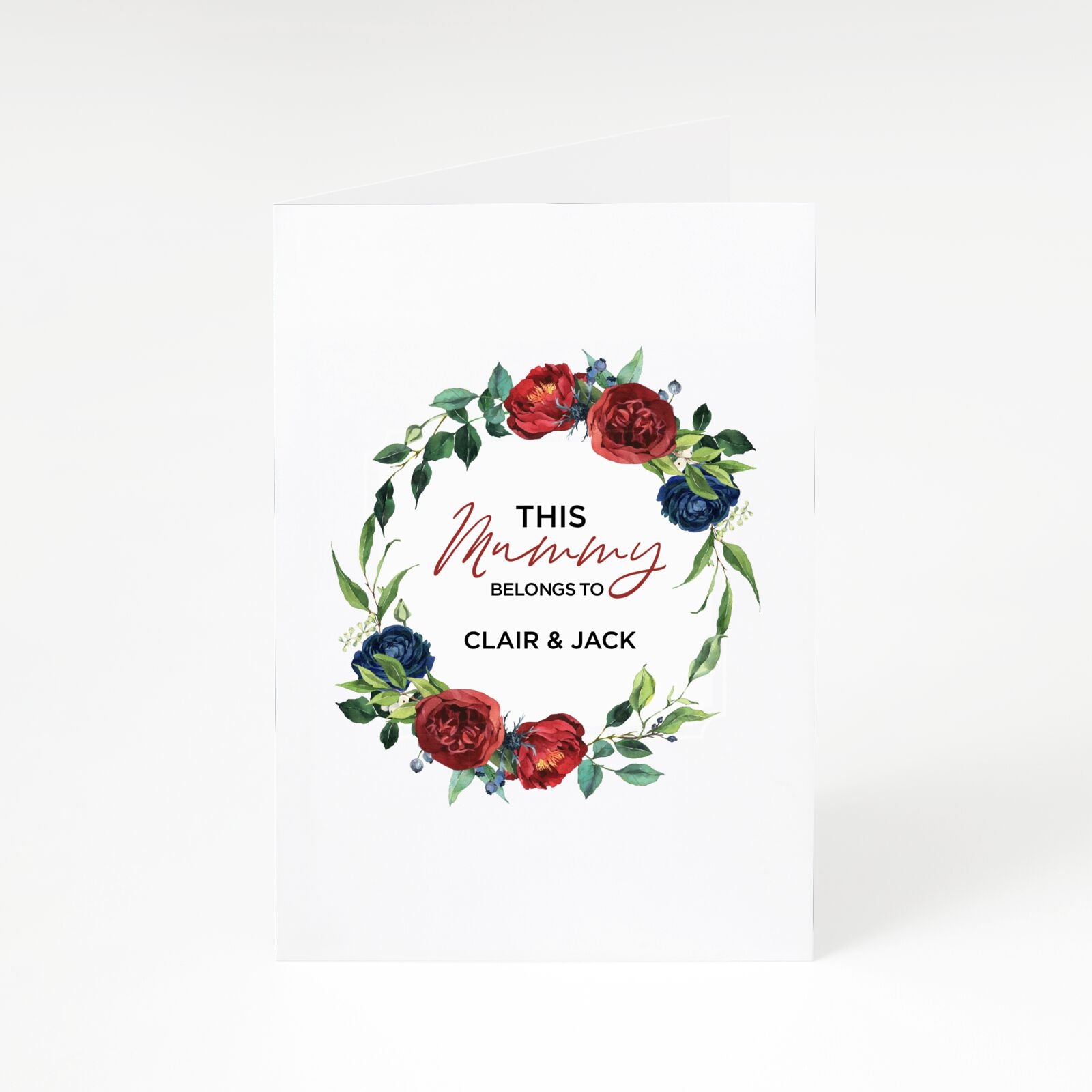 Mothers Day Flower Plaque A5 Greetings Card