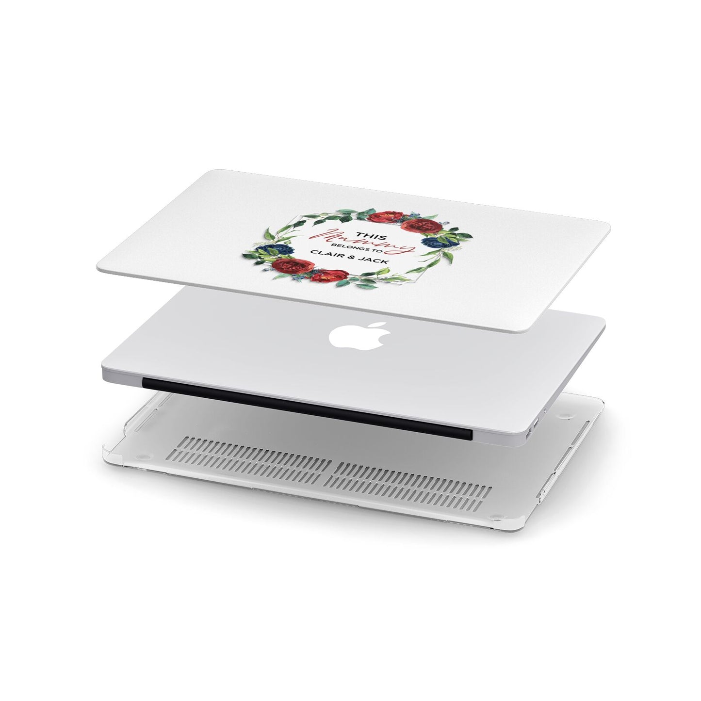 Mothers Day Flower Plaque Apple MacBook Case in Detail