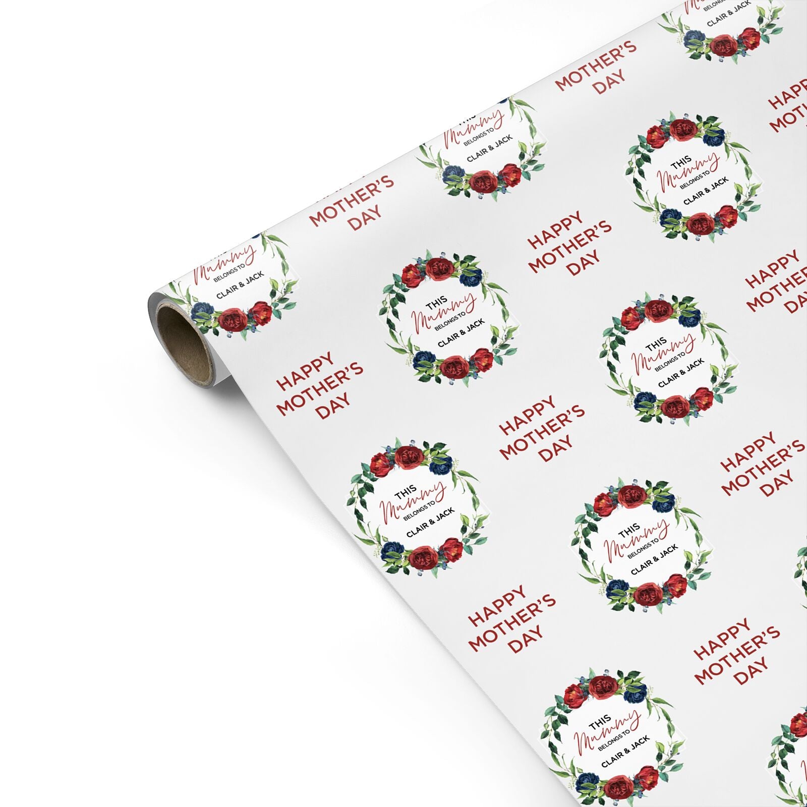 Mothers Day Flower Plaque Personalised Gift Wrap