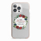 Mothers Day Flower Plaque iPhone 13 Pro TPU Impact Case with Pink Edges