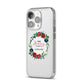 Mothers Day Flower Plaque iPhone 14 Pro Clear Tough Case Silver Angled Image