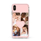 Mothers Day Four Photo Upload Apple iPhone Xs Max Impact Case Pink Edge on Gold Phone