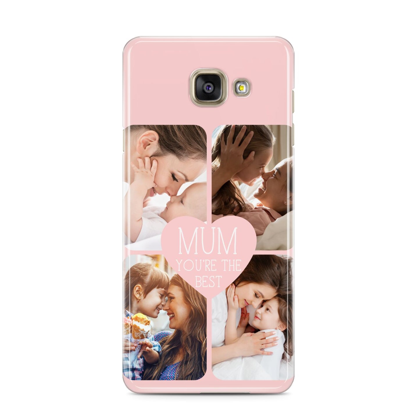 Mothers Day Four Photo Upload Samsung Galaxy A3 2016 Case on gold phone