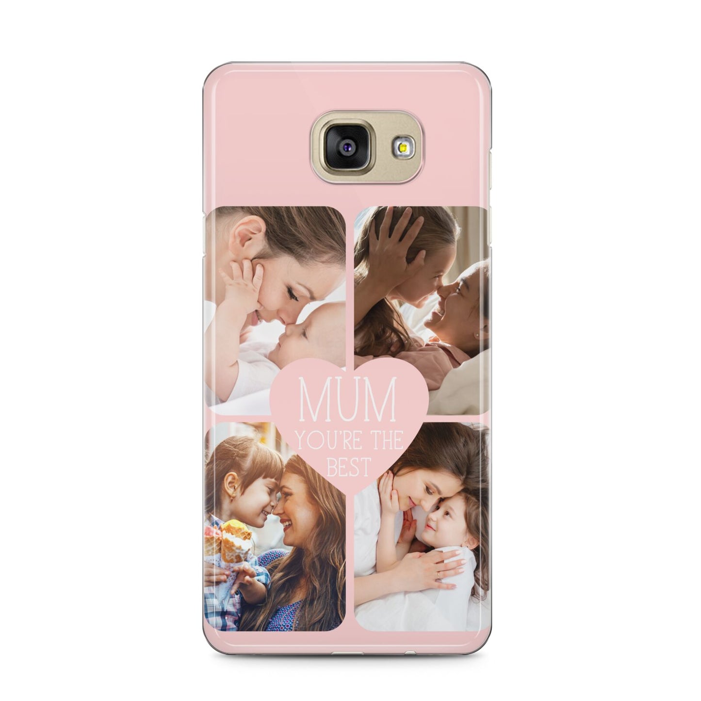 Mothers Day Four Photo Upload Samsung Galaxy A5 2016 Case on gold phone
