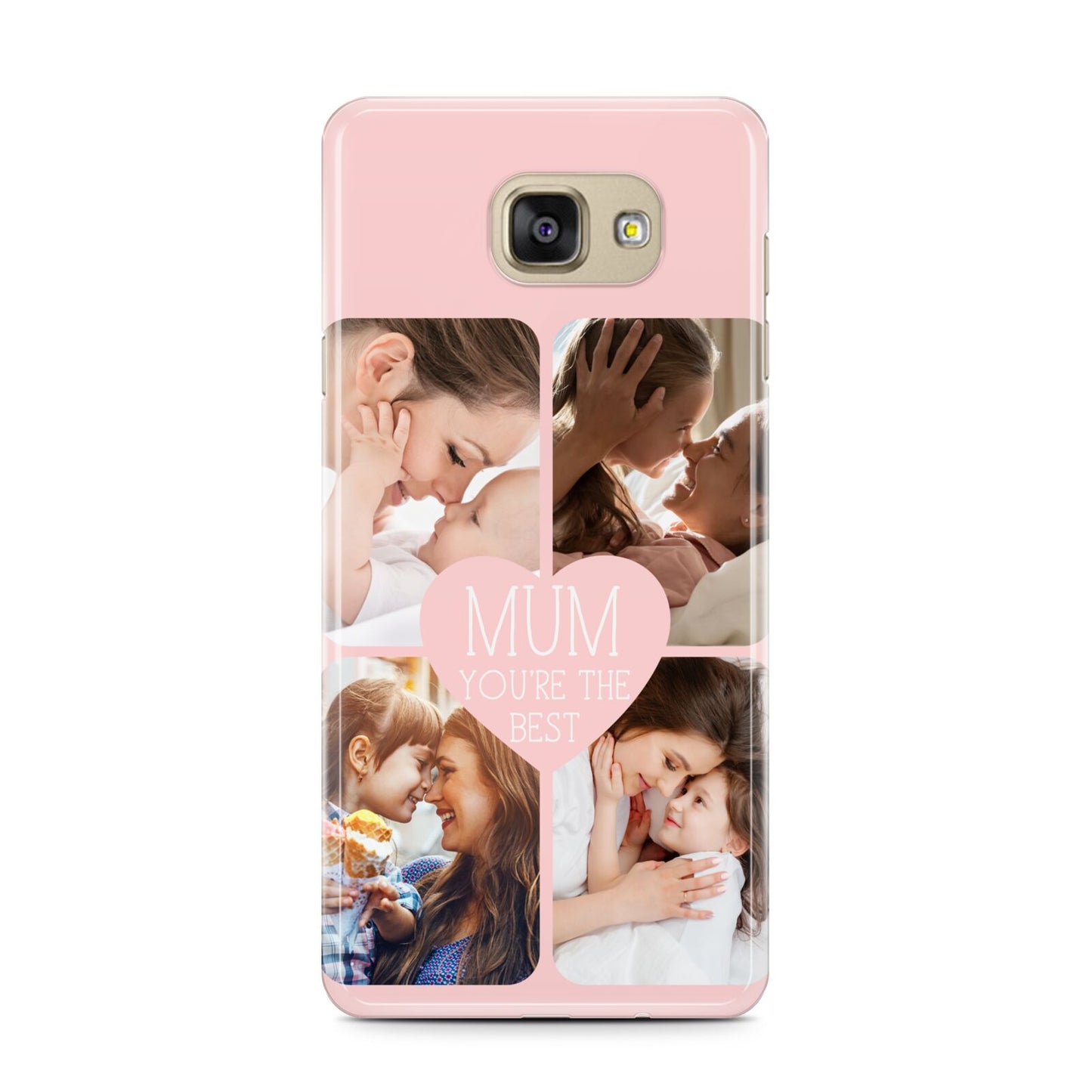 Mothers Day Four Photo Upload Samsung Galaxy A7 2016 Case on gold phone