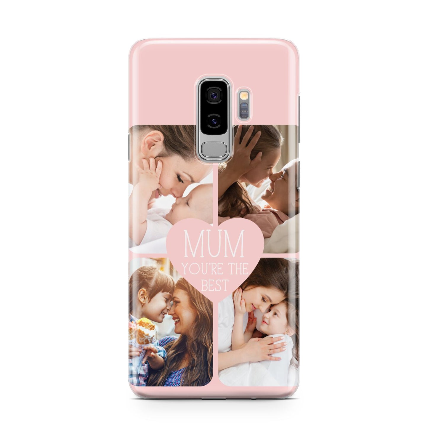 Mothers Day Four Photo Upload Samsung Galaxy S9 Plus Case on Silver phone