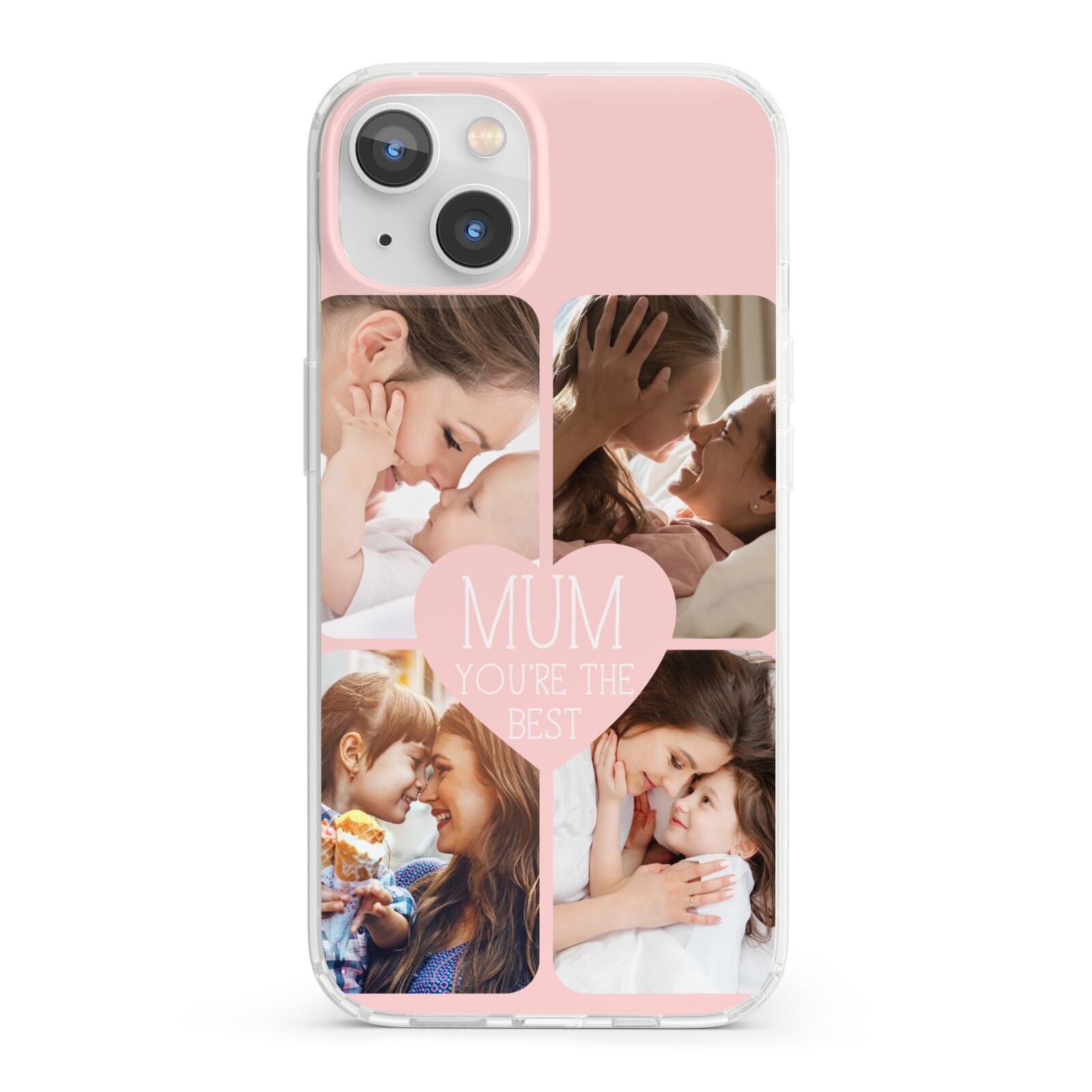 Mothers Day Four Photo Upload iPhone 13 Clear Bumper Case