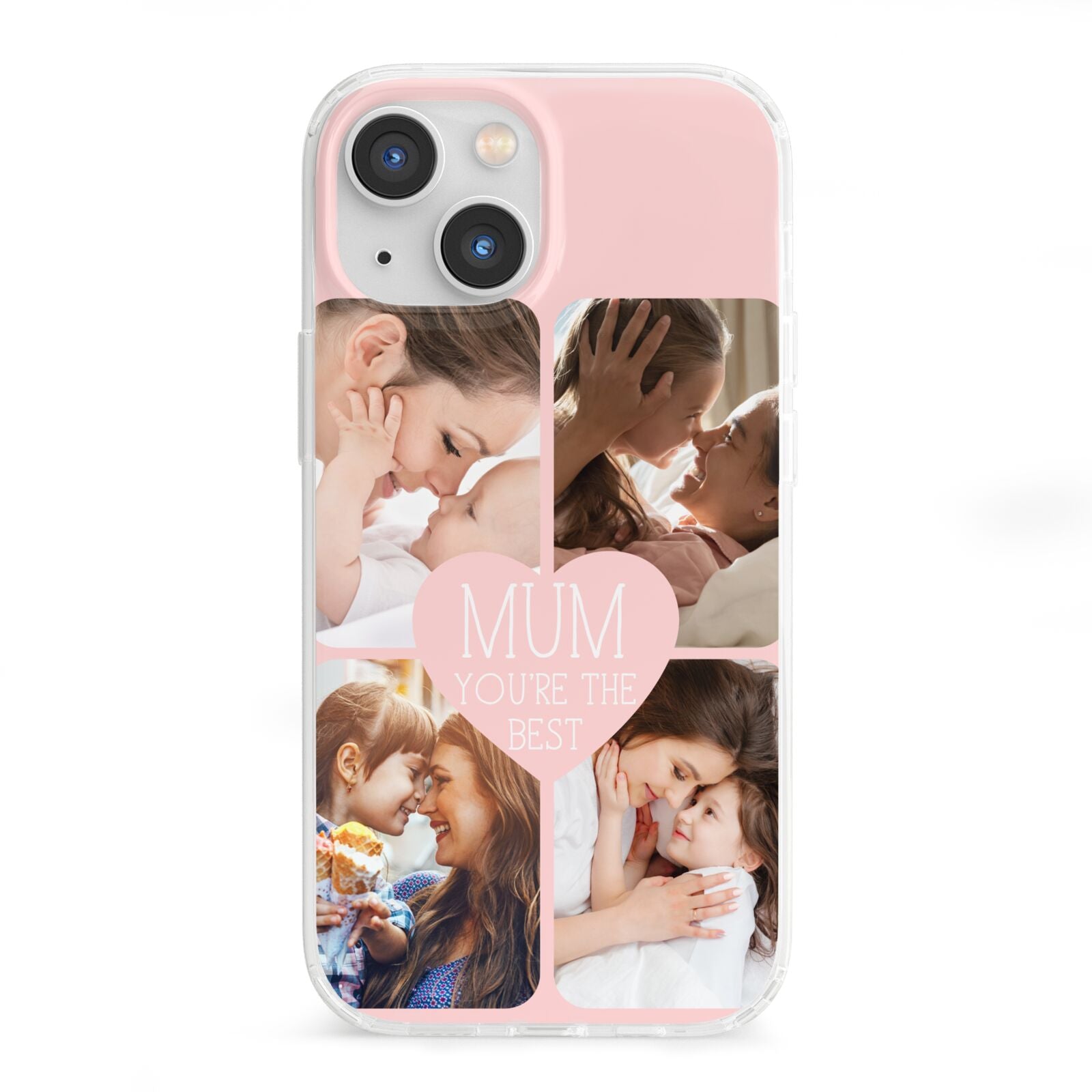 Mothers Day Four Photo Upload iPhone 13 Mini Clear Bumper Case