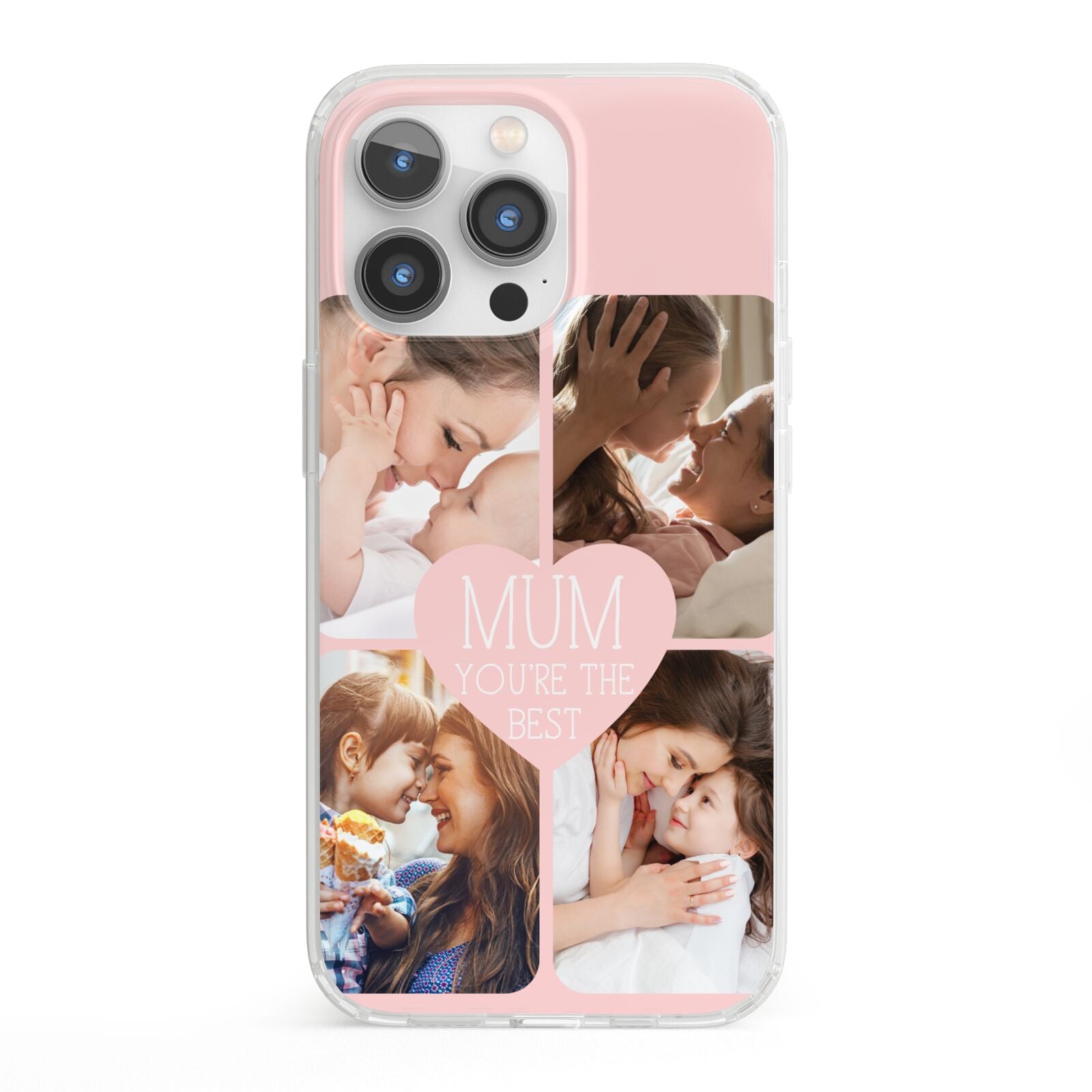 Mothers Day Four Photo Upload iPhone 13 Pro Clear Bumper Case