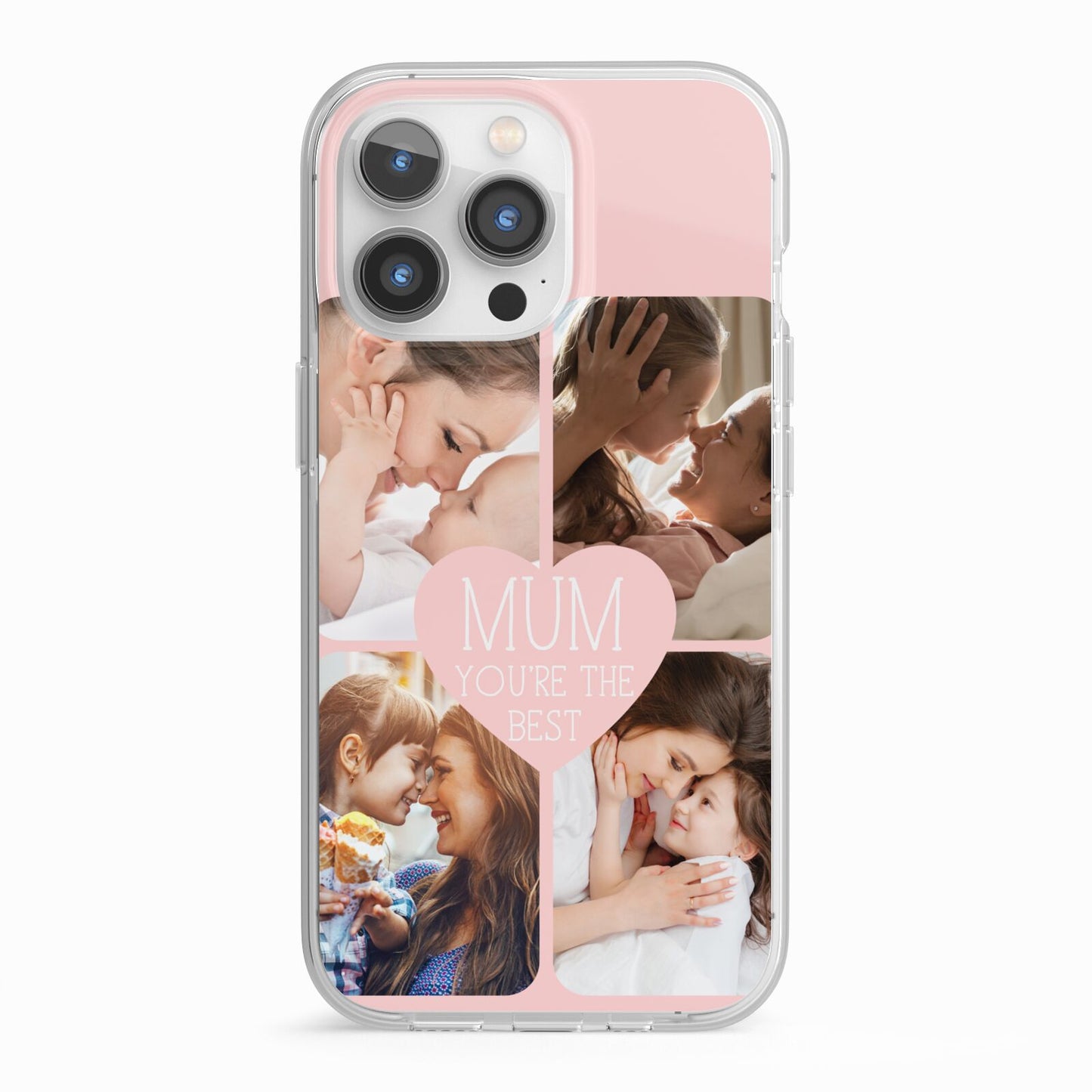 Mothers Day Four Photo Upload iPhone 13 Pro TPU Impact Case with White Edges
