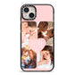 Mothers Day Four Photo Upload iPhone 14 Plus Black Impact Case on Silver phone