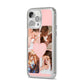 Mothers Day Four Photo Upload iPhone 14 Pro Max Clear Tough Case Silver Angled Image