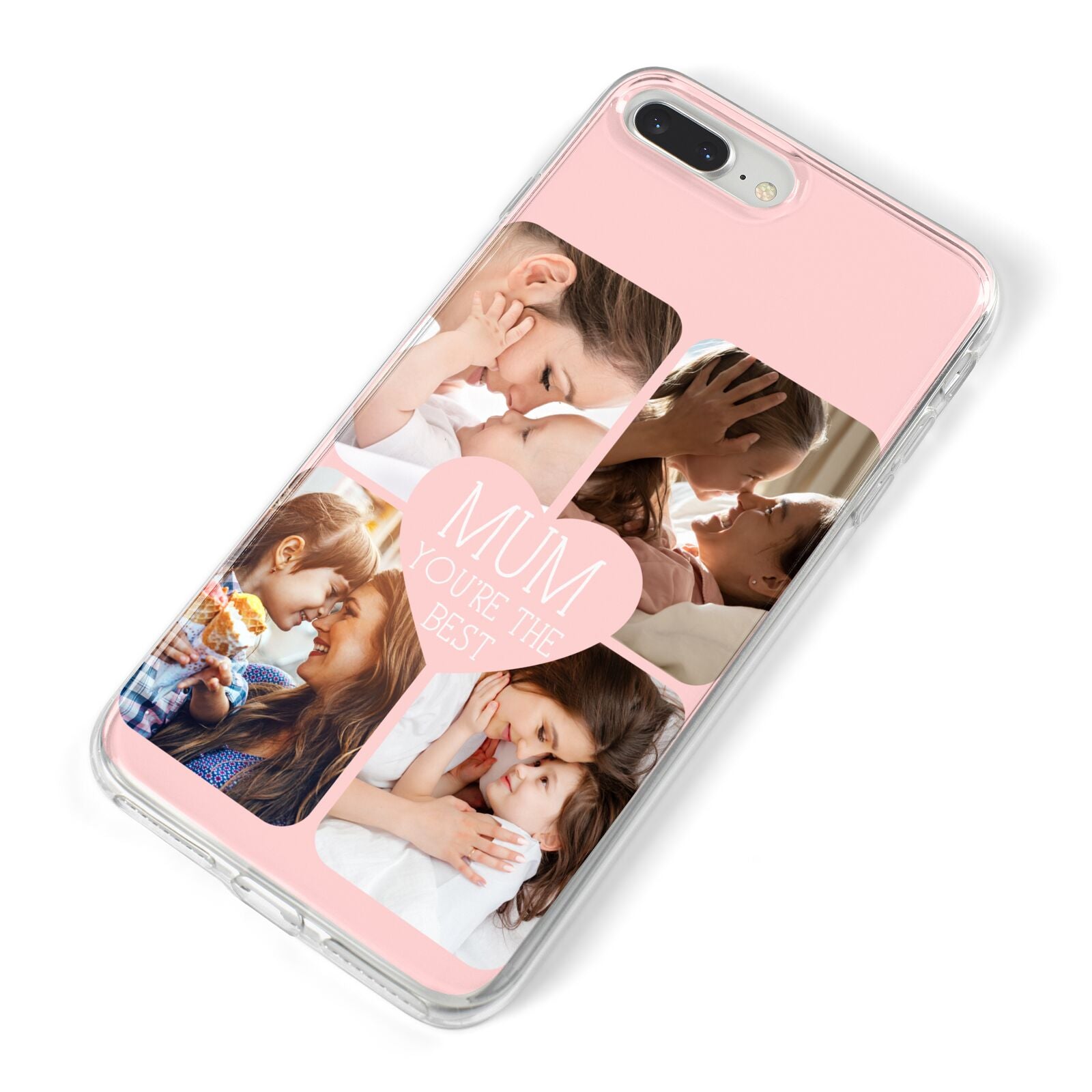 Mothers Day Four Photo Upload iPhone 8 Plus Bumper Case on Silver iPhone Alternative Image