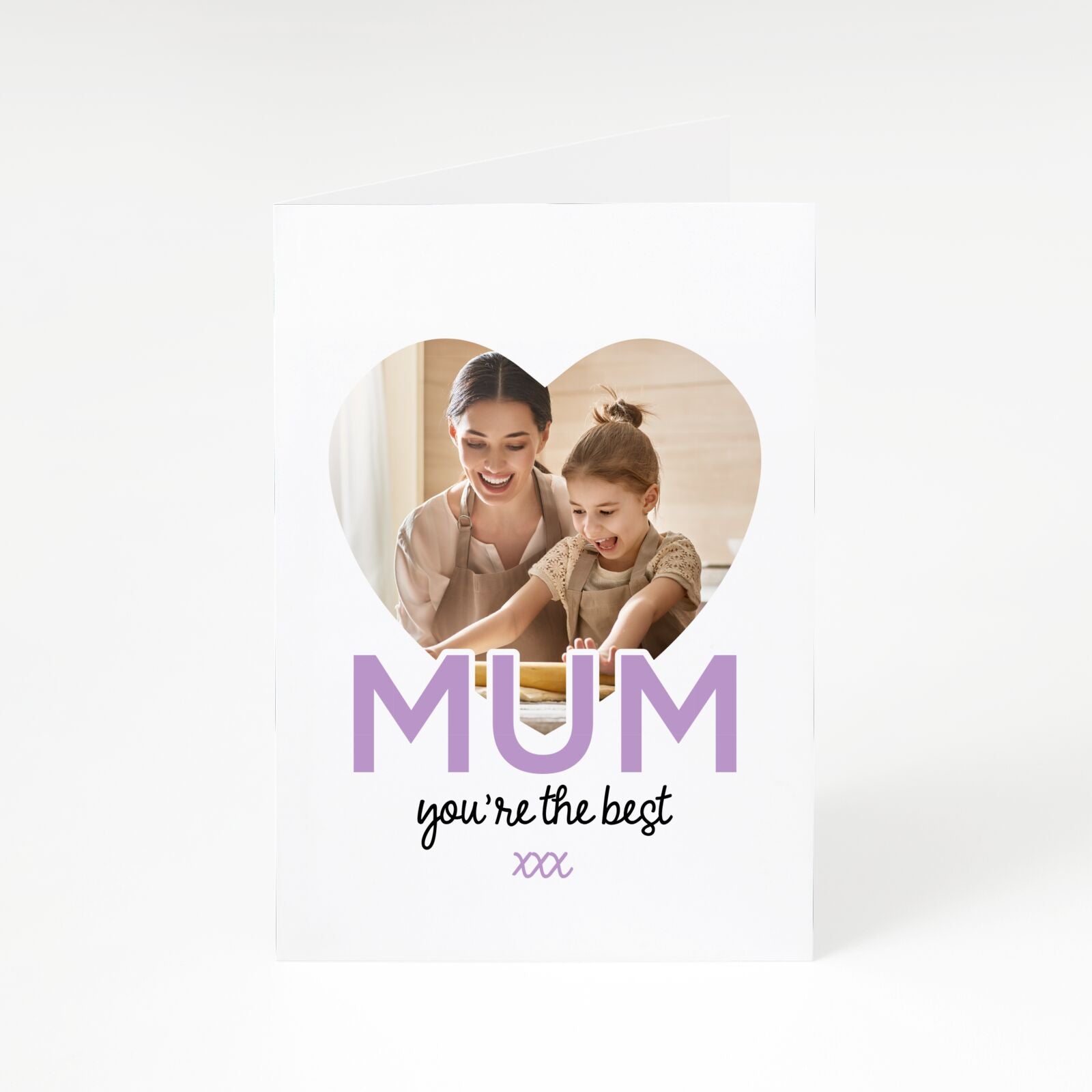 Mothers Day Heart Photo A5 Greetings Card