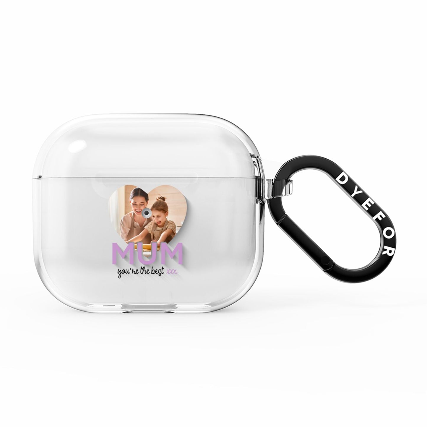 Mothers Day Heart Photo AirPods Clear Case 3rd Gen
