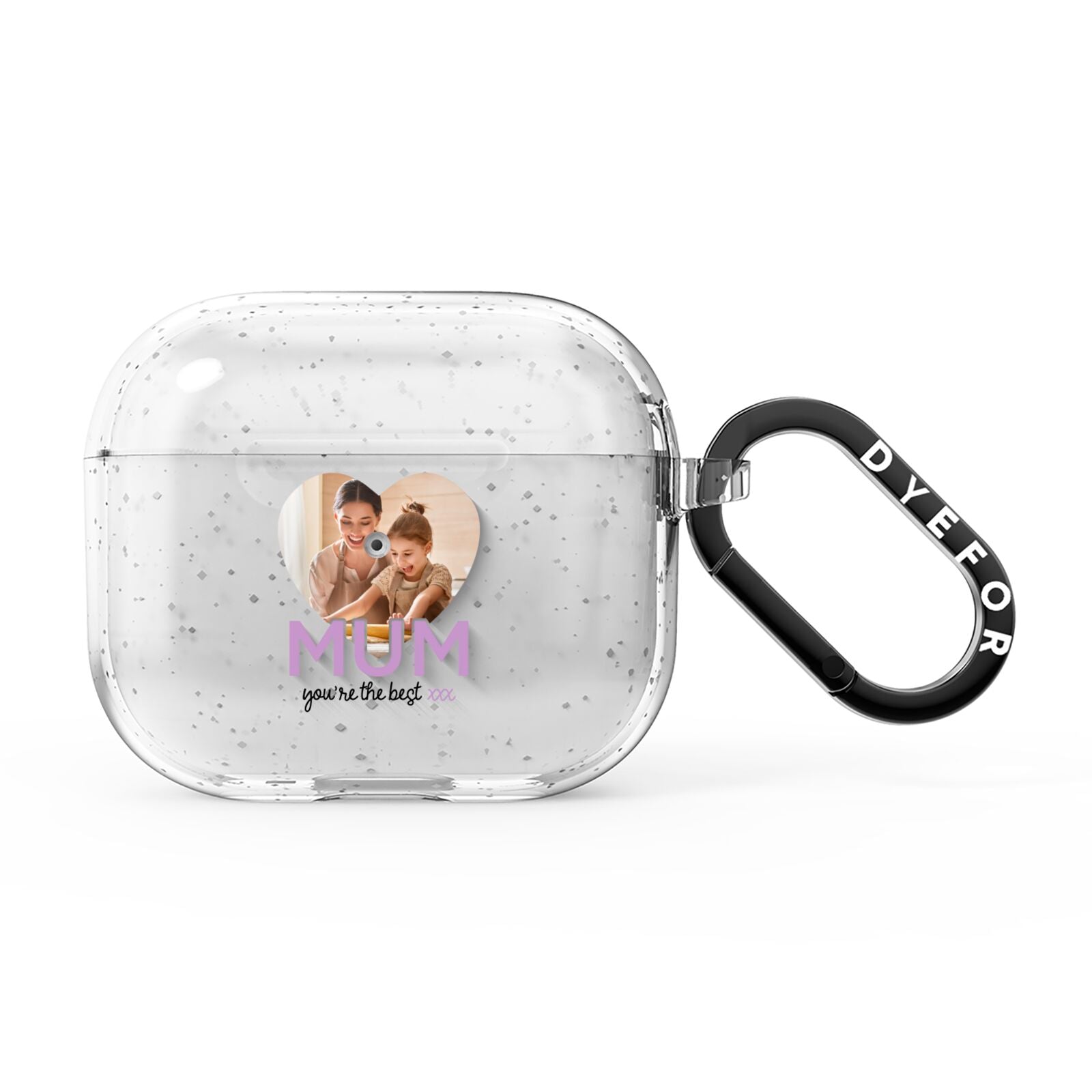 Mothers Day Heart Photo AirPods Glitter Case 3rd Gen