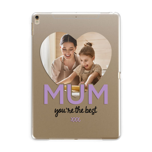 Mothers Day Heart Photo Apple iPad Gold Case