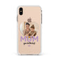 Mothers Day Heart Photo Apple iPhone Xs Max Impact Case White Edge on Gold Phone