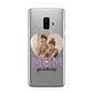 Mothers Day Heart Photo Samsung Galaxy S9 Plus Case on Silver phone