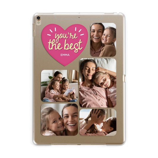 Mothers Day Multi Photo Strip Apple iPad Gold Case