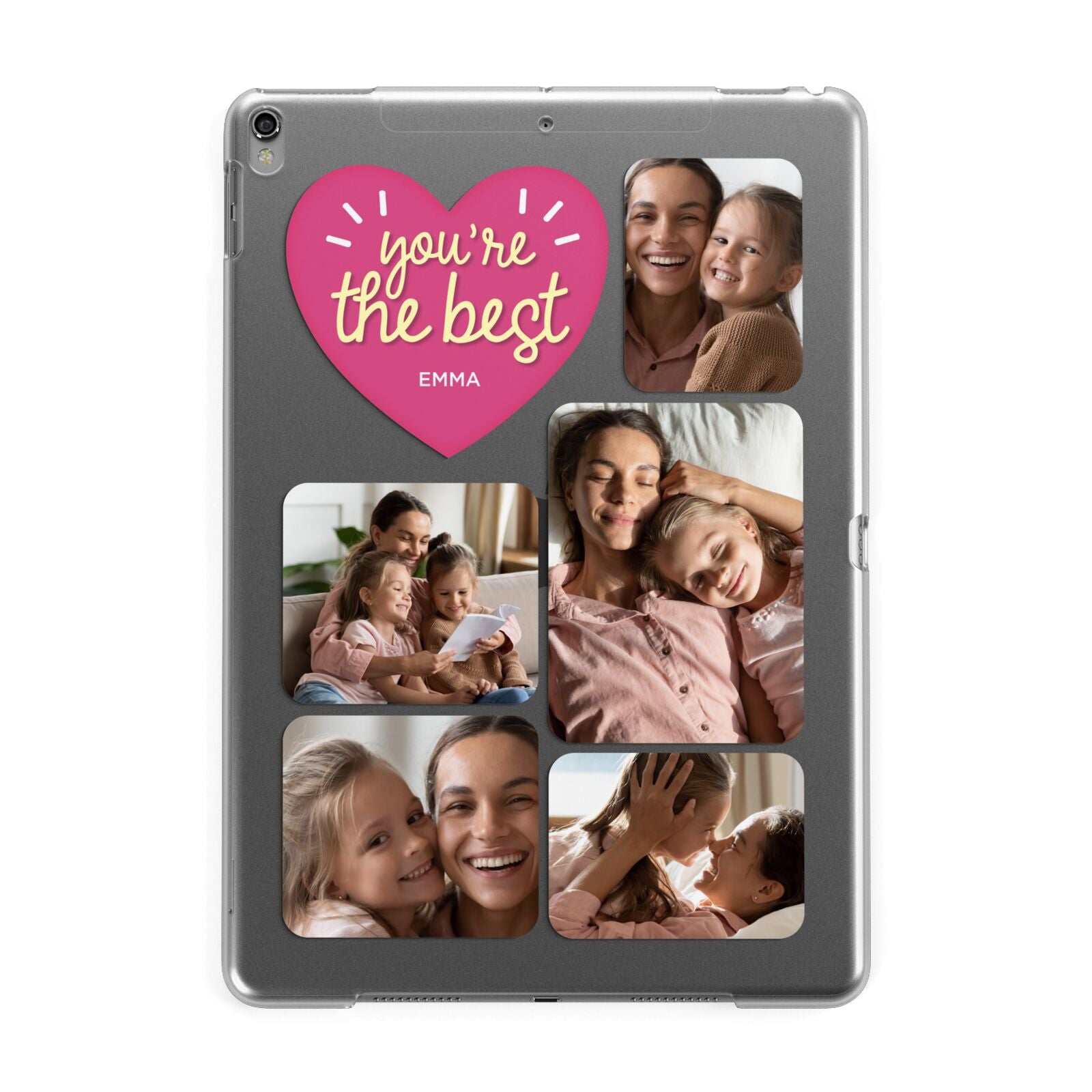 Mothers Day Multi Photo Strip Apple iPad Grey Case