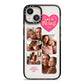 Mothers Day Multi Photo Strip iPhone 13 Black Impact Case on Silver phone