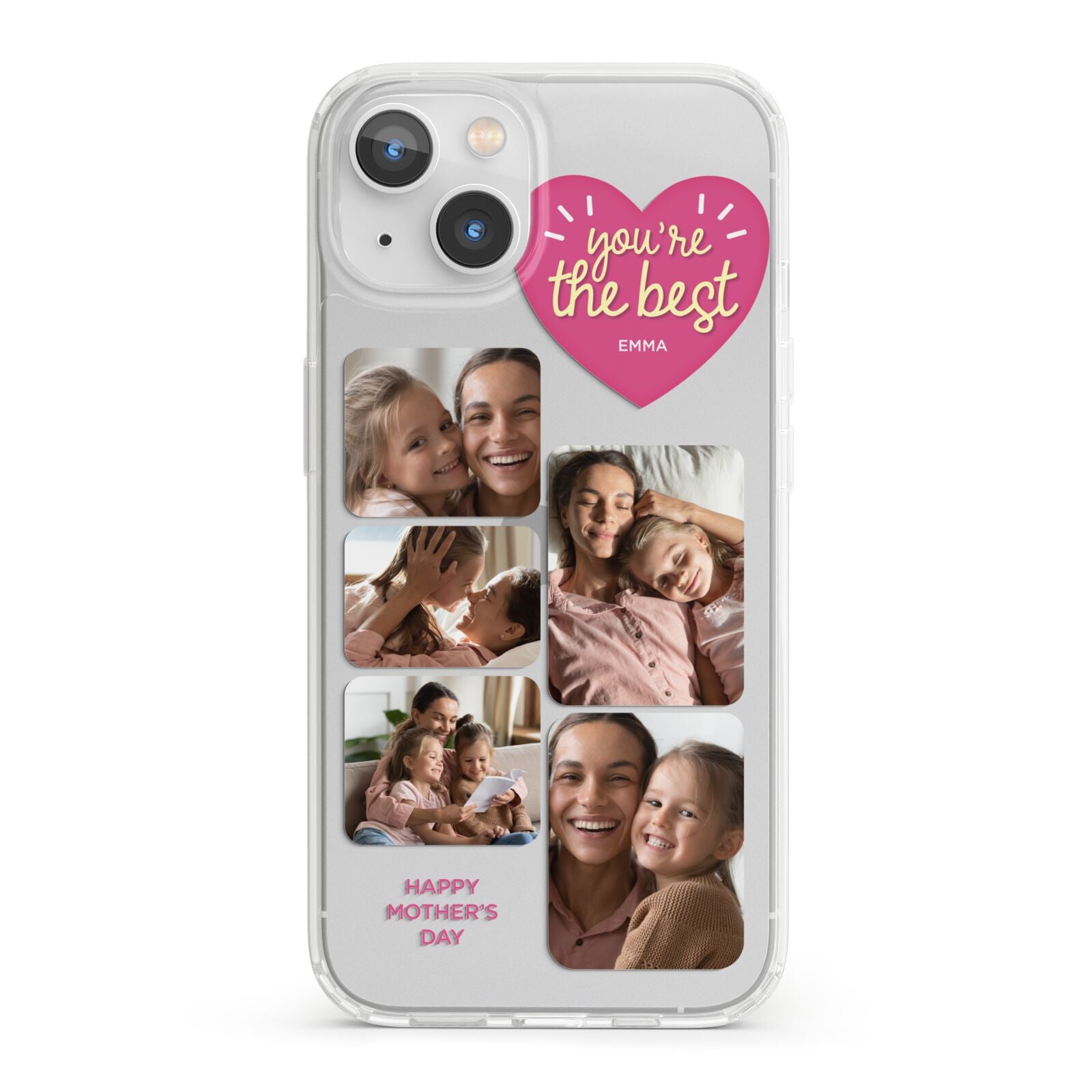 Mothers Day Multi Photo Strip iPhone 13 Clear Bumper Case
