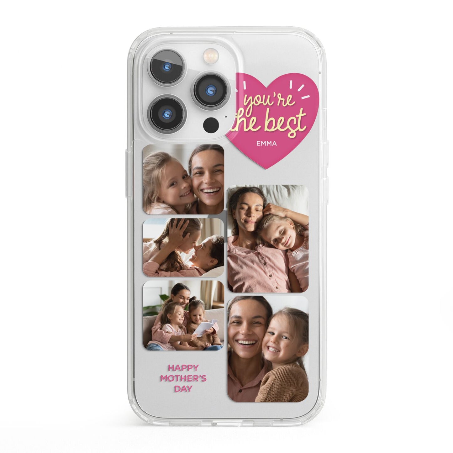 Mothers Day Multi Photo Strip iPhone 13 Pro Clear Bumper Case