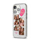 Mothers Day Multi Photo Strip iPhone 14 Pro Glitter Tough Case Silver Angled Image