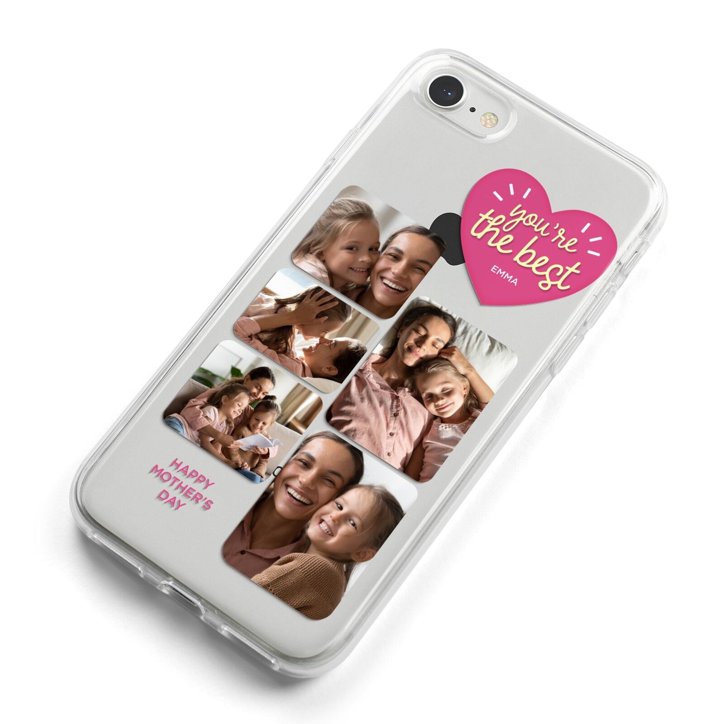 Mothers Day Multi Photo Strip iPhone 8 Bumper Case on Silver iPhone Alternative Image