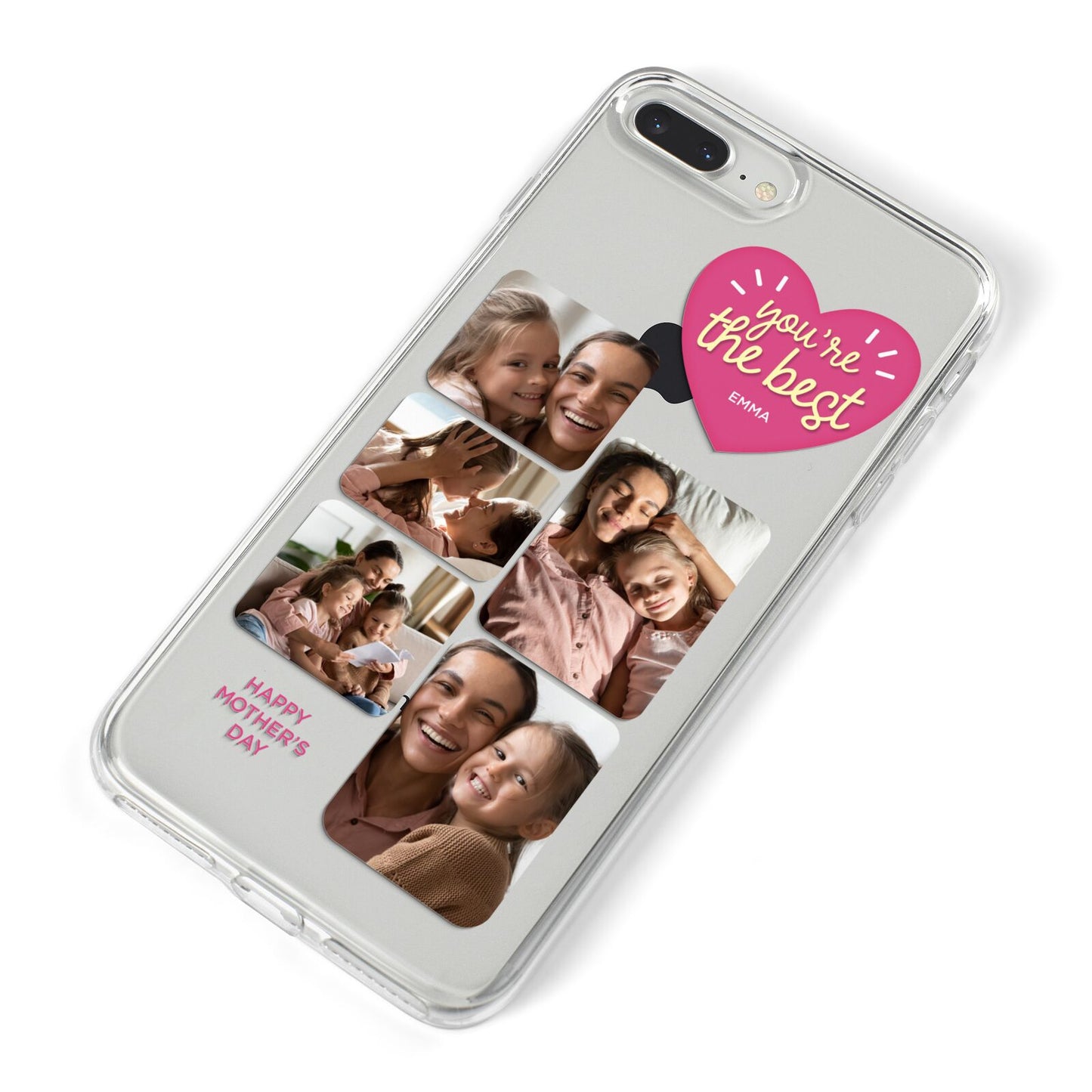 Mothers Day Multi Photo Strip iPhone 8 Plus Bumper Case on Silver iPhone Alternative Image