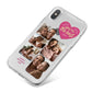 Mothers Day Multi Photo Strip iPhone X Bumper Case on Silver iPhone