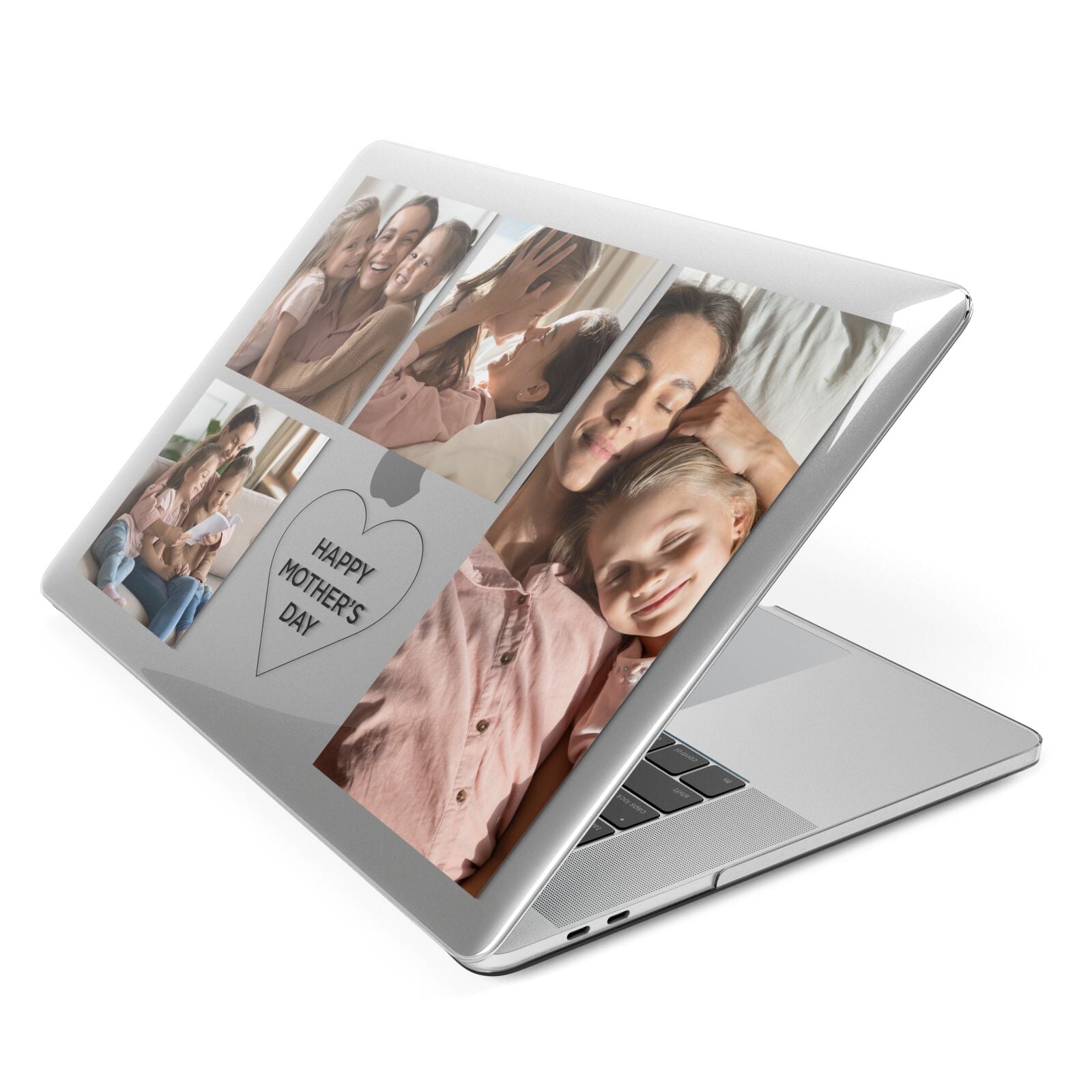 Mothers Day Multi Photo Tiles Apple MacBook Case Side View